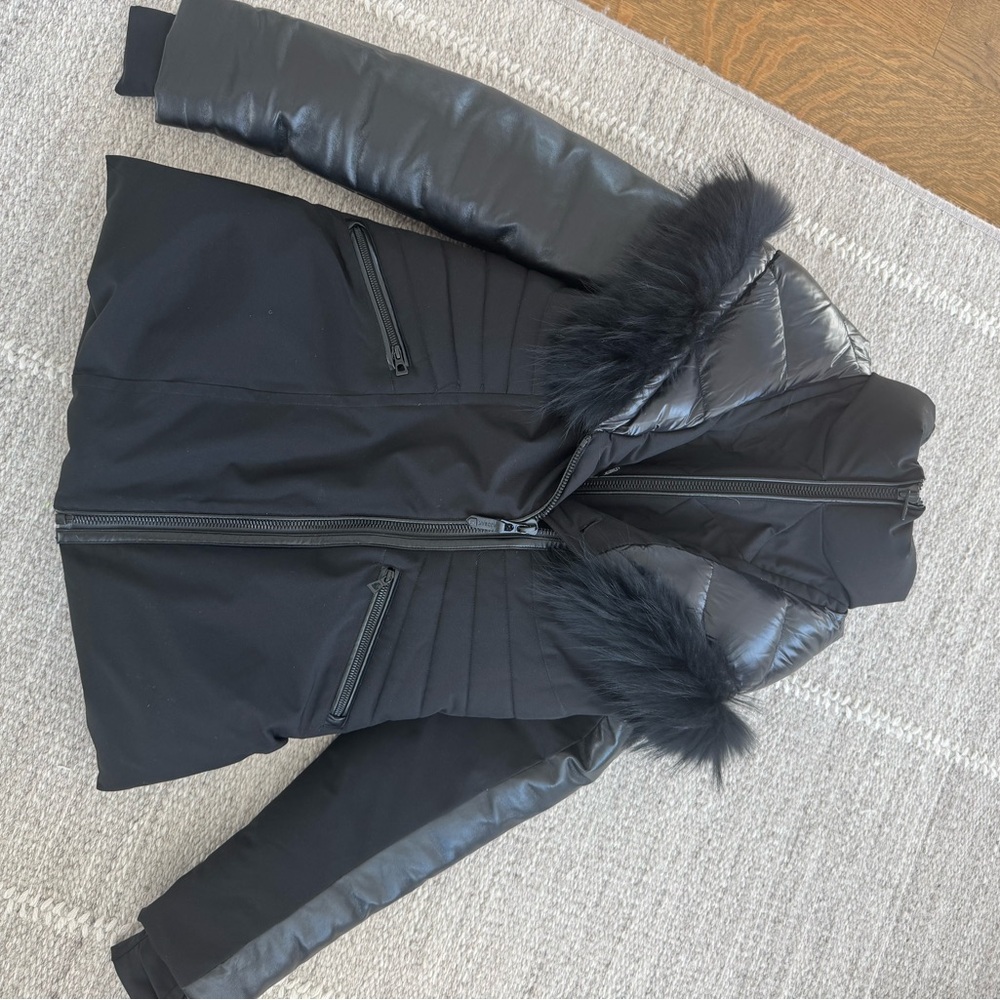 RUDSAK Black Puffer Jacket with Faux Fur
